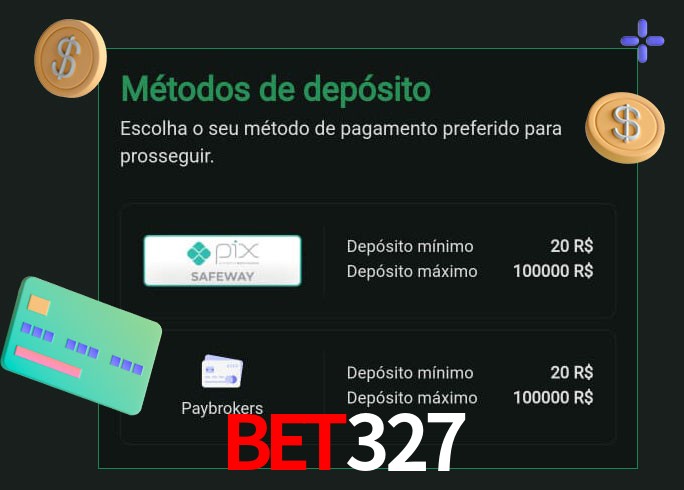O cassino bet327 oferece uma grande variedade de métodos de pagamento
